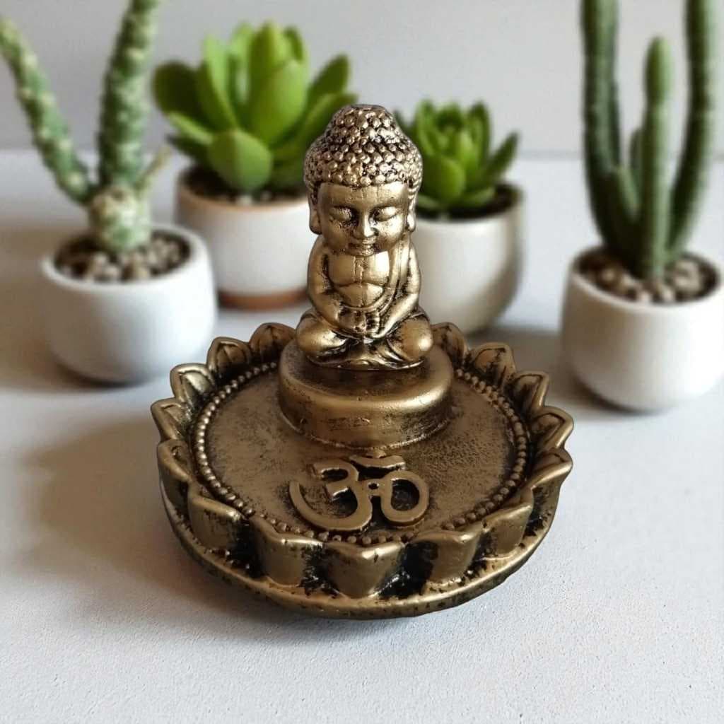 Incensario Modelo Lótus com Buda da Sabedoria, Decoração Moderna