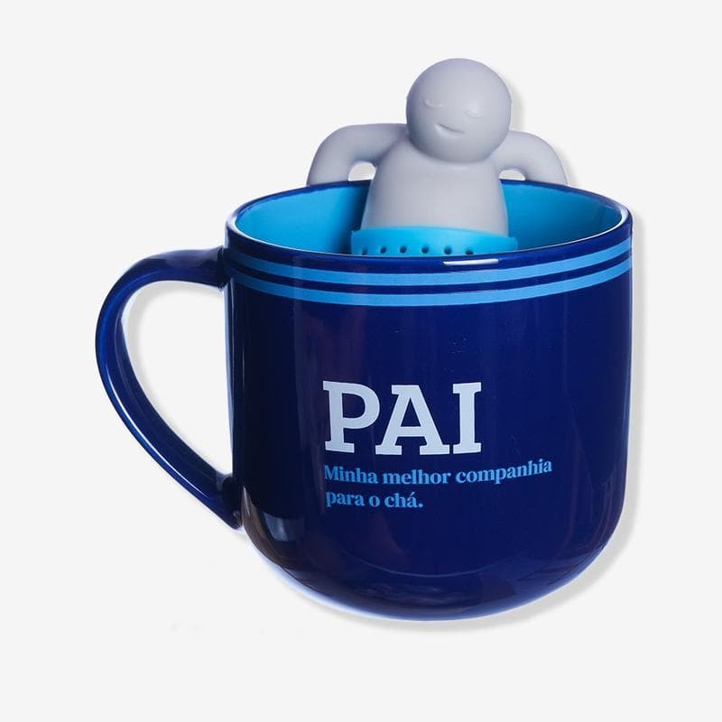 PRESENTE DIA DOS PAIS!!! Caneca Criativa 350ml C/infusor P/ Chá - Zona Criativa