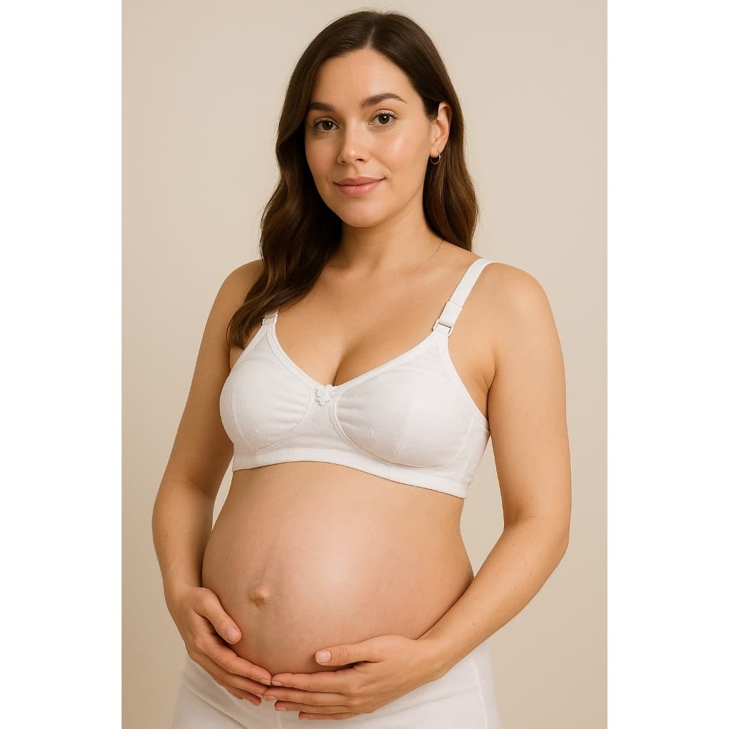 Sutiã Amamentação Click Frontal Fácil Confortável Alças Largas com Regulagem Poliamida e Algodão Moda Intima