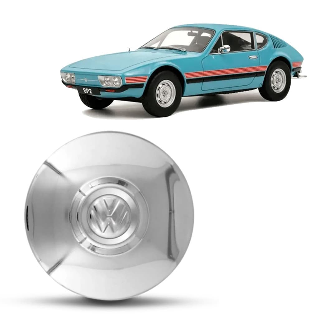 1 Calota P/roda 4 Furos Alumínio Metal Ferro Vw Cromado Para Sp2