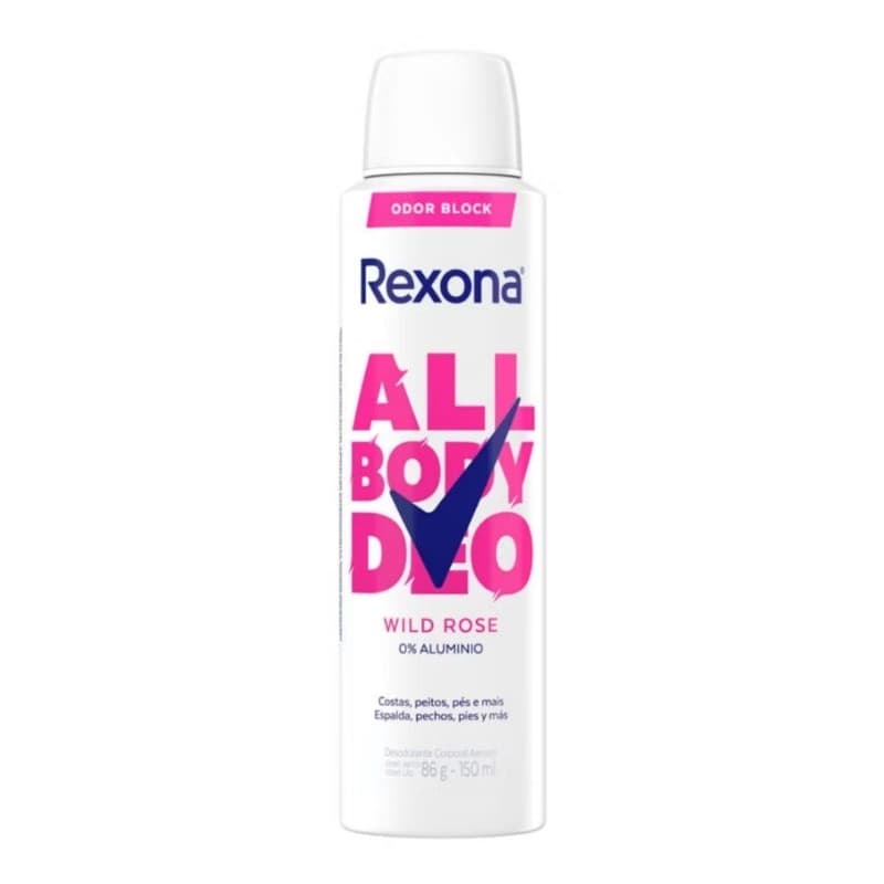 Desodorante Rexona Corporal All Body Deo Wild Rose Aerossol 150ml original