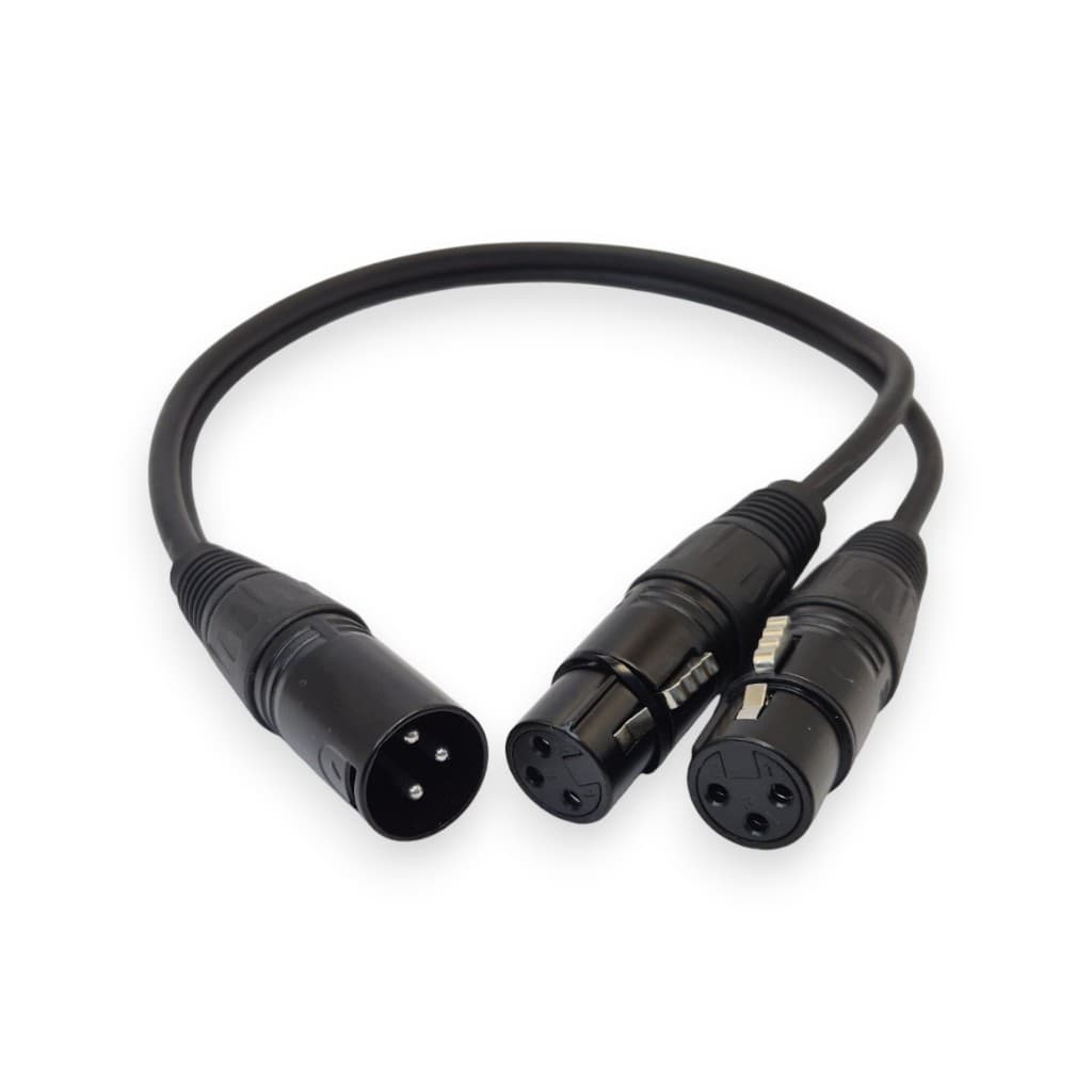 Cabo Splitter XLR Macho para 2 XLR Fêmea Pro Series 40cm
