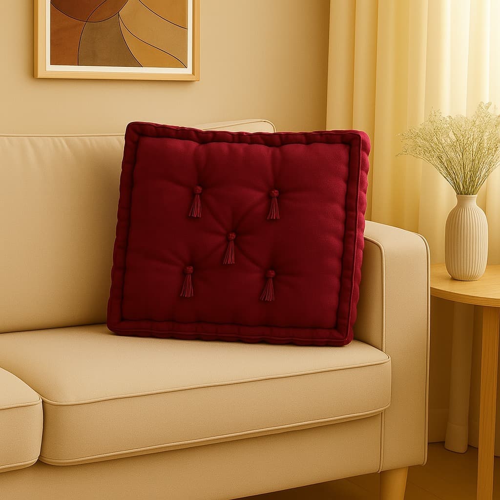 Almofada Futon Roma 40x40 cm Tecido Oxford para bancos e palhetes de madeira