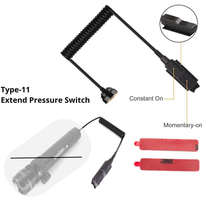 interruptor 60cm com dois modos de ligar on off para Mira Laser