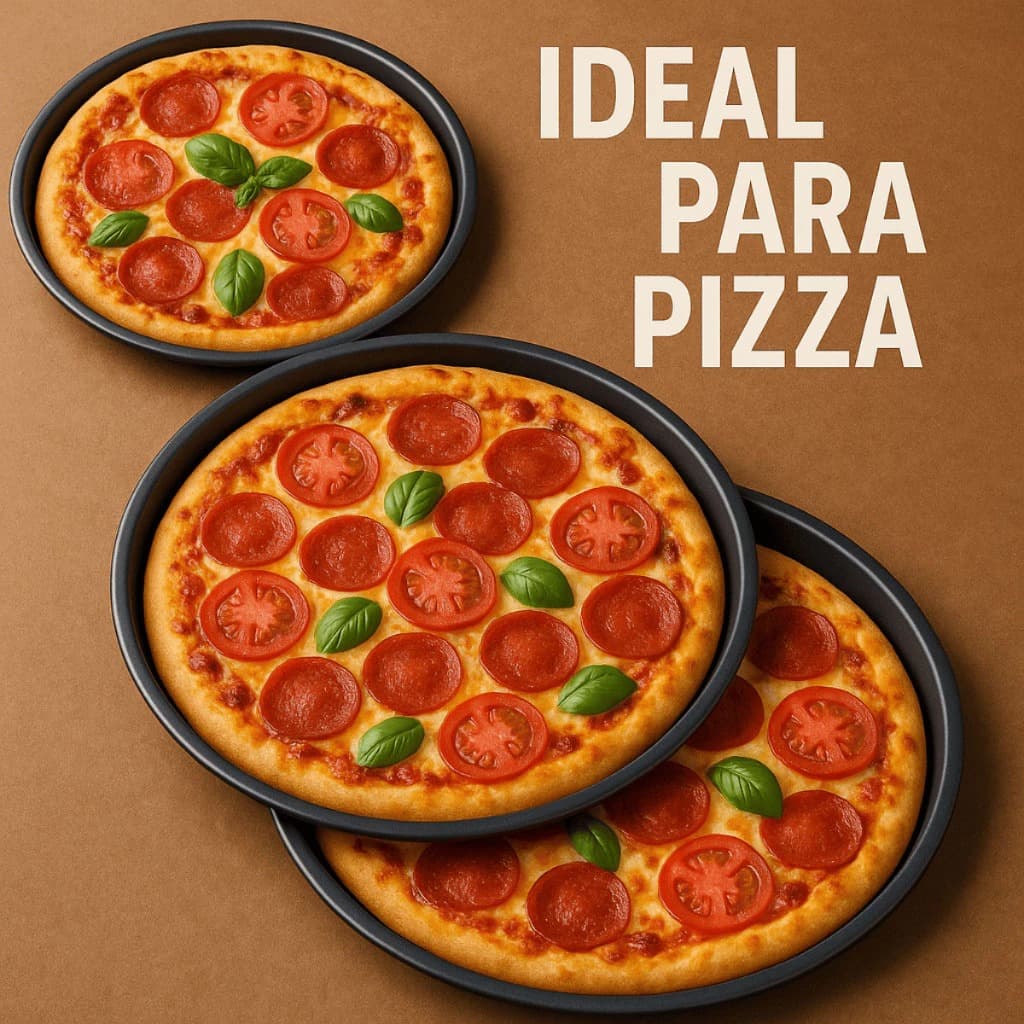 Formas Bandeja Grande Antiaderente Redonda Pizza Pão Queijo