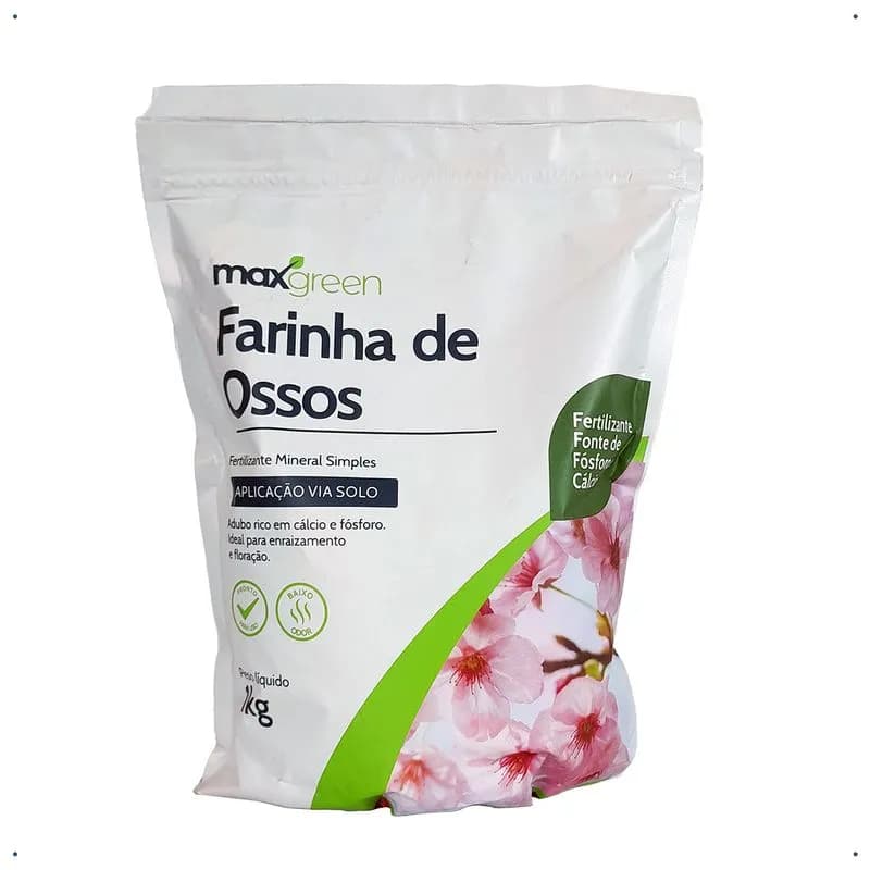 Fertilizante Adubo Maxgreen Farinha de Ossos - 1Kg