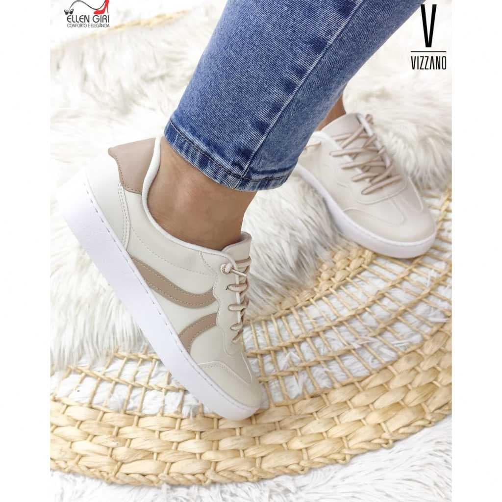 Tênis VIZZANO Lançamento Casual Sofisticado Cadarço de Elástico  - FORMA PEQUENA