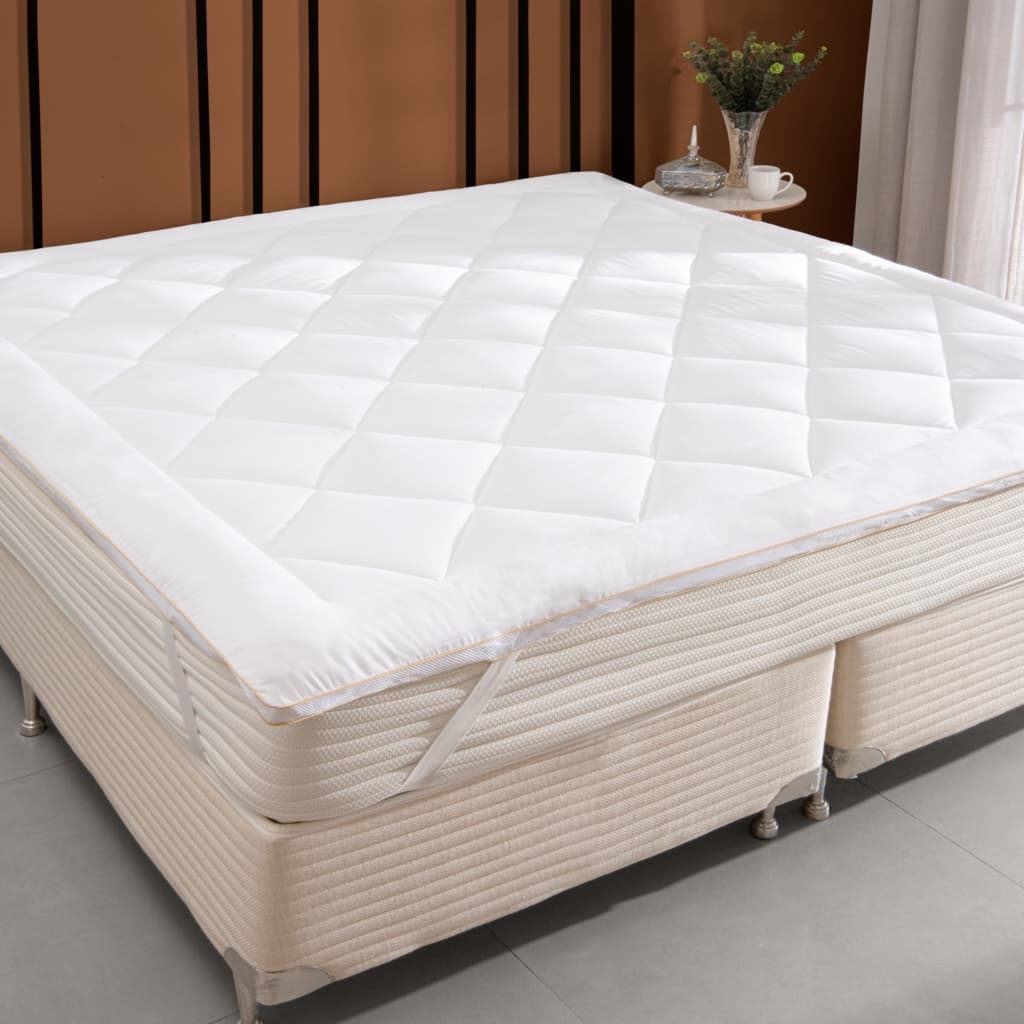 Pillow top king espuma pra colchão protetor com elástico percal 400 fios toque de pluma
