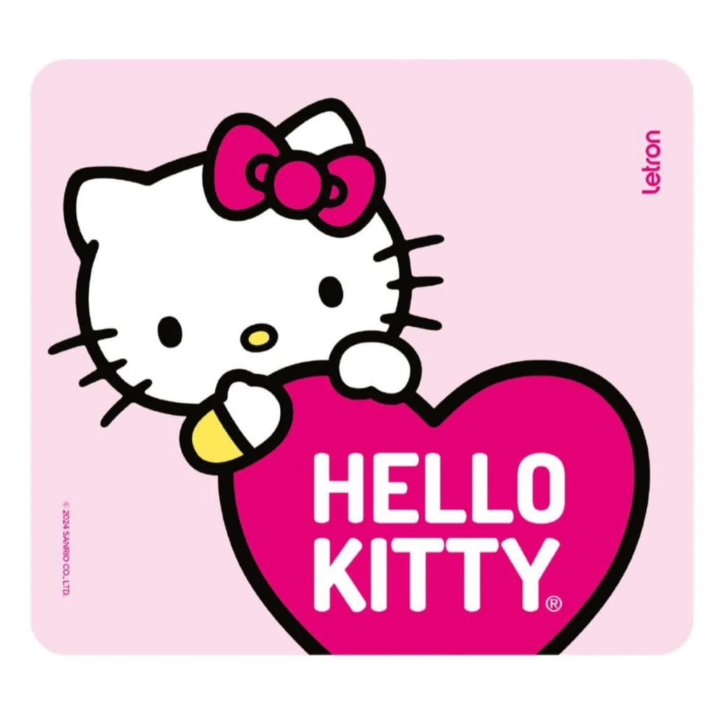 Mouse Pad Slim Hello Kitty Estampado 22x18cm Letron