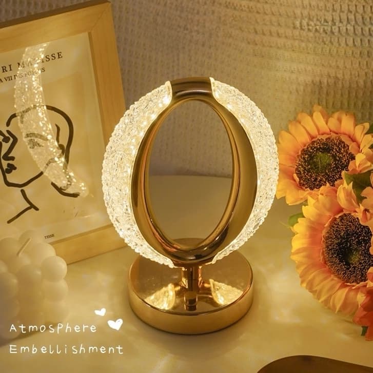 Luminaria De Mesa Luxo Lâmpada Abajur De Mesa 3 Modos De Luz Sensor De Toque