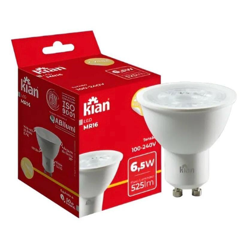 Lâmpada Led Dicroica Mr16 Gu10 Luz Branca (6.000k) / Luz Amarela (3.000k)