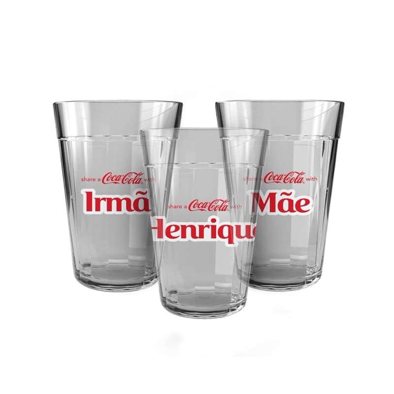Copo Americano Long Drink Coca Cola Nomes Sortidos 345ml