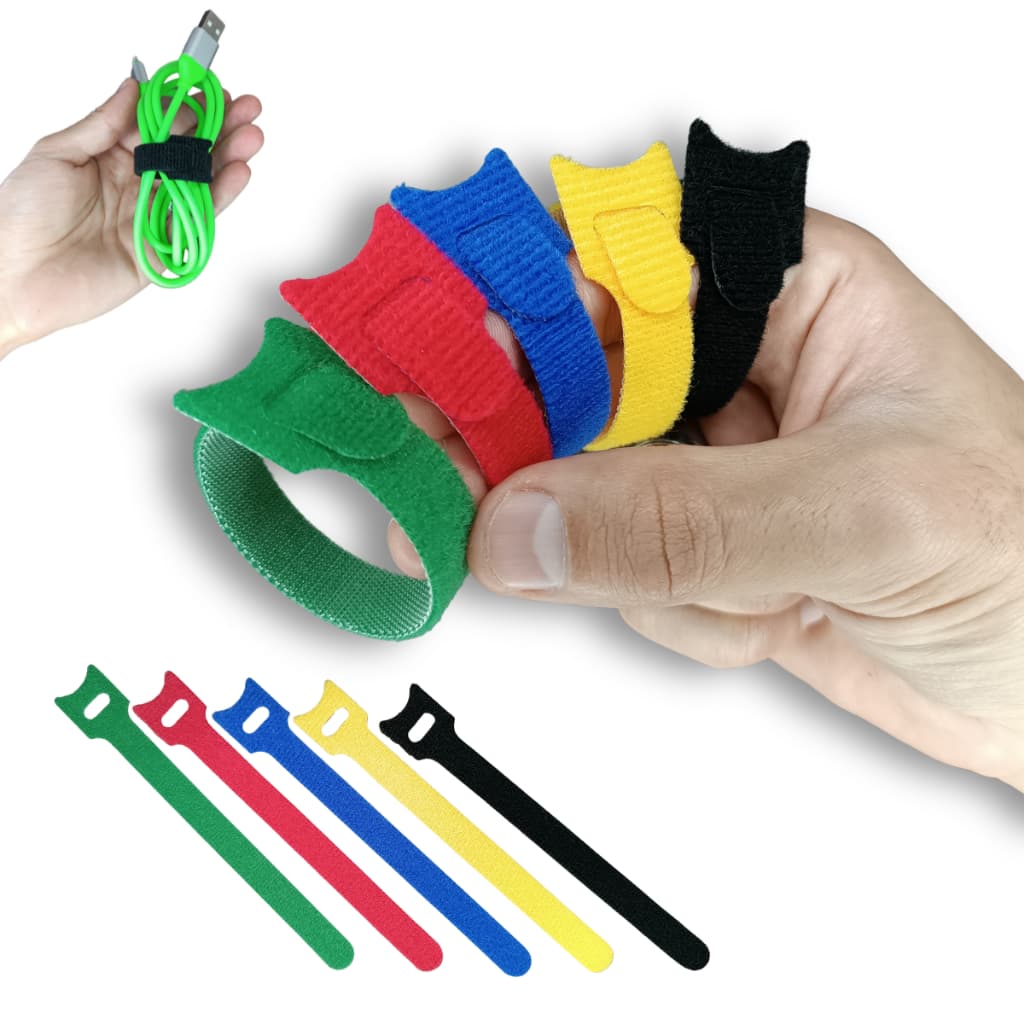 Velcro Organizador de cabos de carregador mouse fita abraçadeira de contato