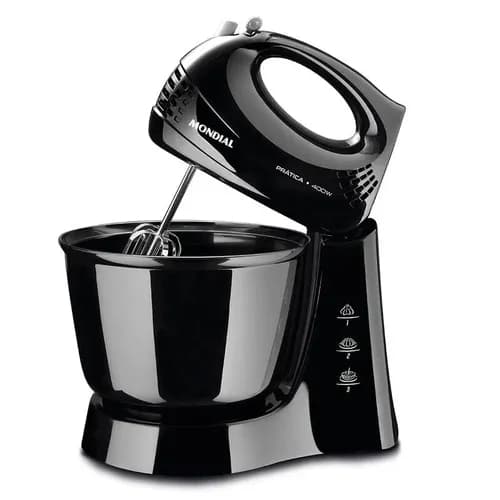 Batedeira Prática Mondial Preto 400W B-44-B