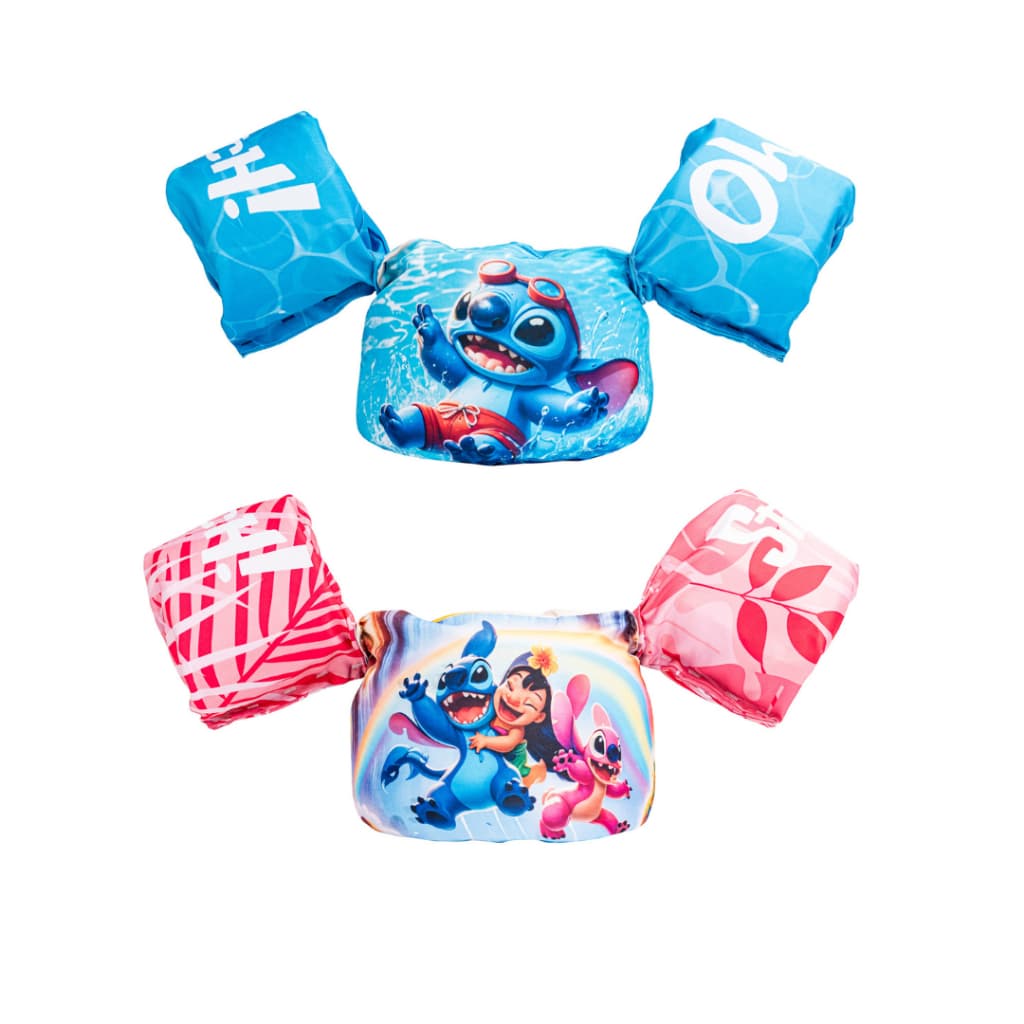 Boia Colete salva vidas Infantil Estampa Lilo e Stitch NAO FURA - 1 a 7 Anos