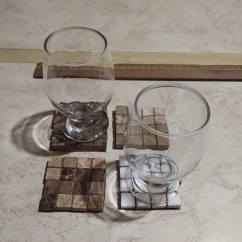 Porta copos de pastilhas (4 peças)