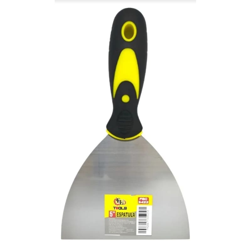 ESPÁTULA 5" AÇO INOX COM CABO DE BORRACHA FBG PROFISSIONAL