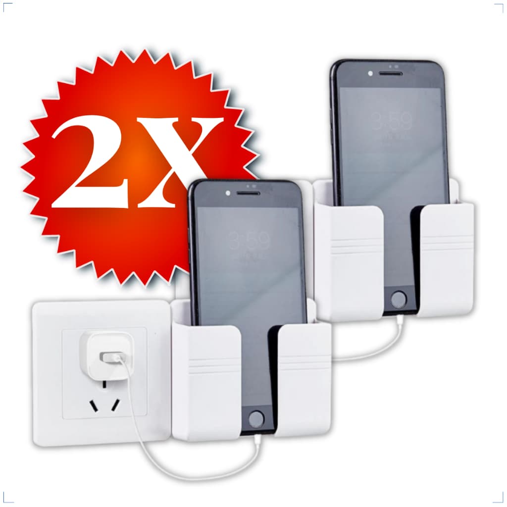 Kit 2 Suporte De Celular Multiuso Parede Controle Smart Tv