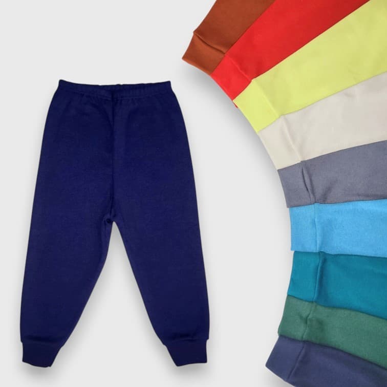 Kit com 3 ou 6 Calças de Bebê Mijão 100% Algodão Com Punho. Menino e Menina