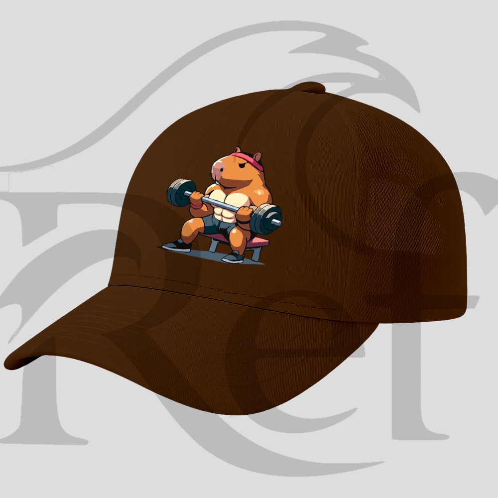 Boné Trucker Capivara Forte Treinando Telinha Com Aba Curvada Unissex Com Ajustador