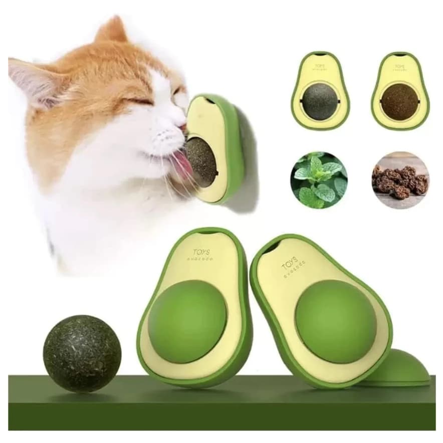 KIT 4 Abacate De Brinquedo Para Gatos Com Catnip Erva Gato Natural