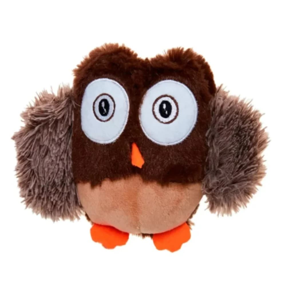 Brinquedo para Cachorro Gato Pelúcia Pet Mordedor Bichinho Coruja COM APITO Home Pet p/ cães e gatos