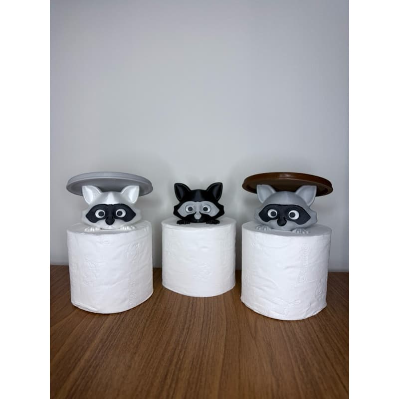 Porta-Papel Higiênico Guaxinim Espertinho – Decoração Criativa e Funcional!