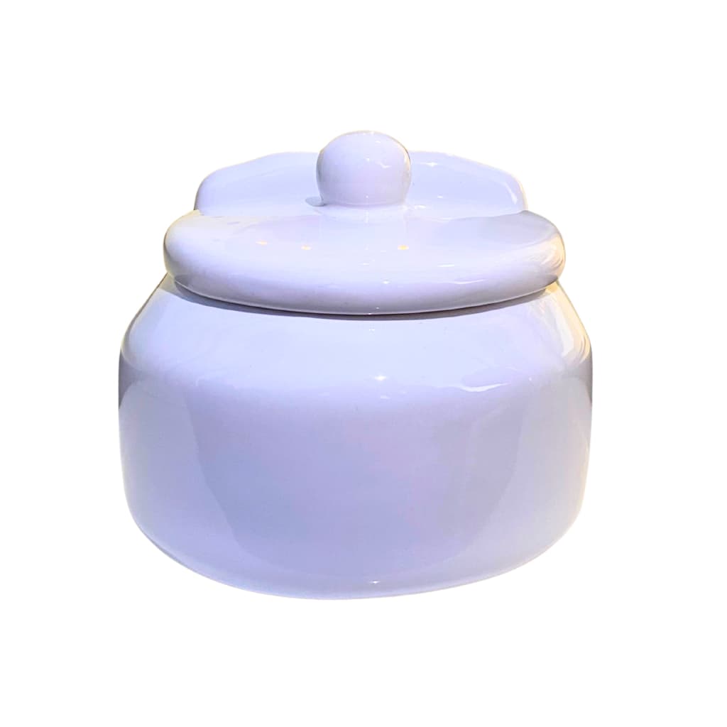 Saleiro de Cerâmica Com Tampa Mesa e Parede Porta Sal / Decoração Sofisticada  para sua cozinha