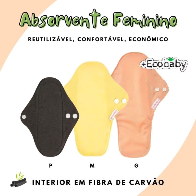 Absorvente Menstrual, protetor diário e para incontinência - Ecológico - Sustentável - Antialérgico - lavável