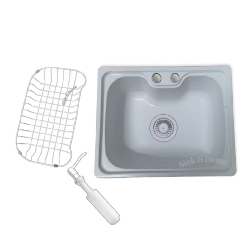 Cuba De Cozinha Branca INOX Cuba Gourmet Branca Aço Inoxidável Válvula Branca