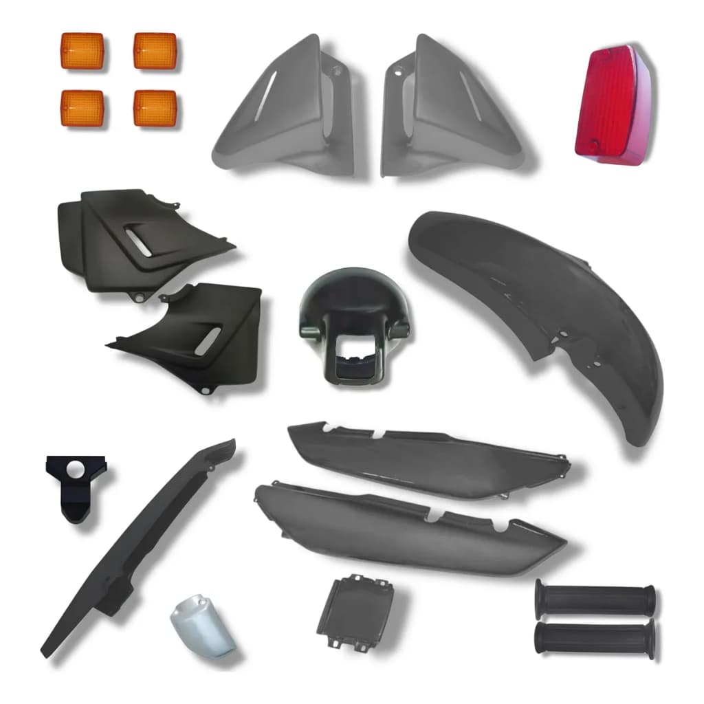 Kit Carenagem Paralama Lente Rabeta Lateral Cbx 200 Strada Sem Pitura Paramotos