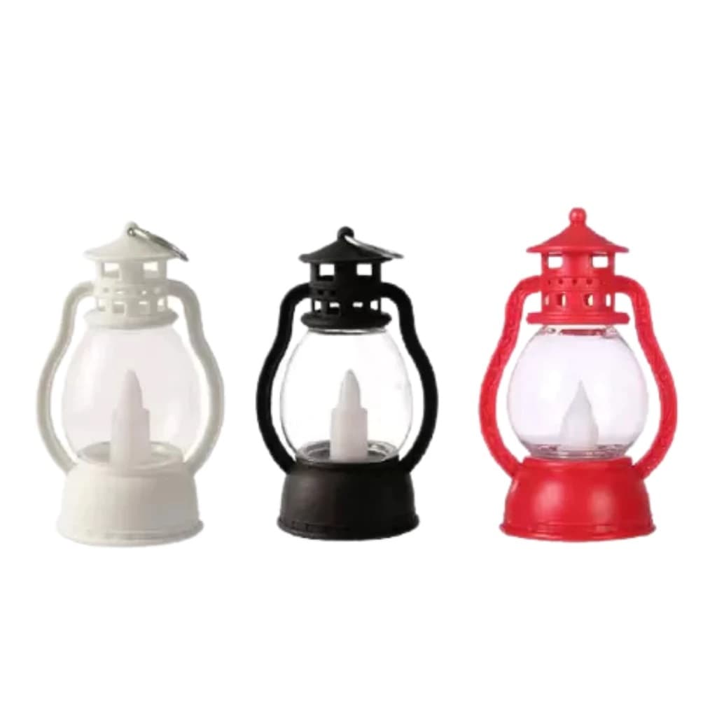 6 x Mini Lampião Vela Decorativa Eletrônica De LED Castiçal Lamparina Oval Festas Casamento Enfeite Com Bateria Inclusa