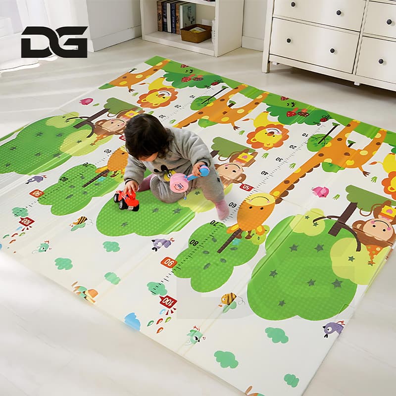 Tapete Infantil emborrachado 200x180 Dobrável Dupla Face Bebê Tapete Atividades Anti Impacto S13
