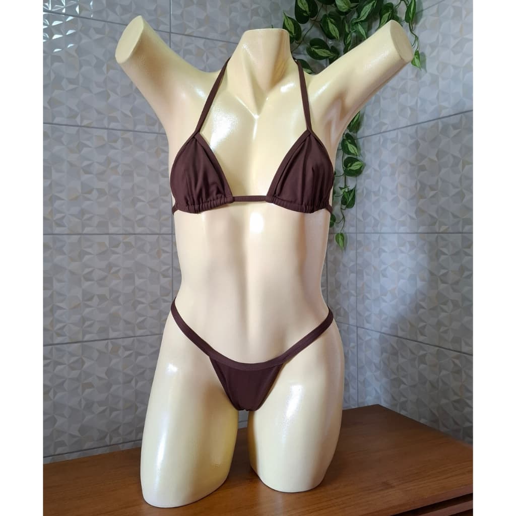 Biquini modelo bronze/Marquinha de fita