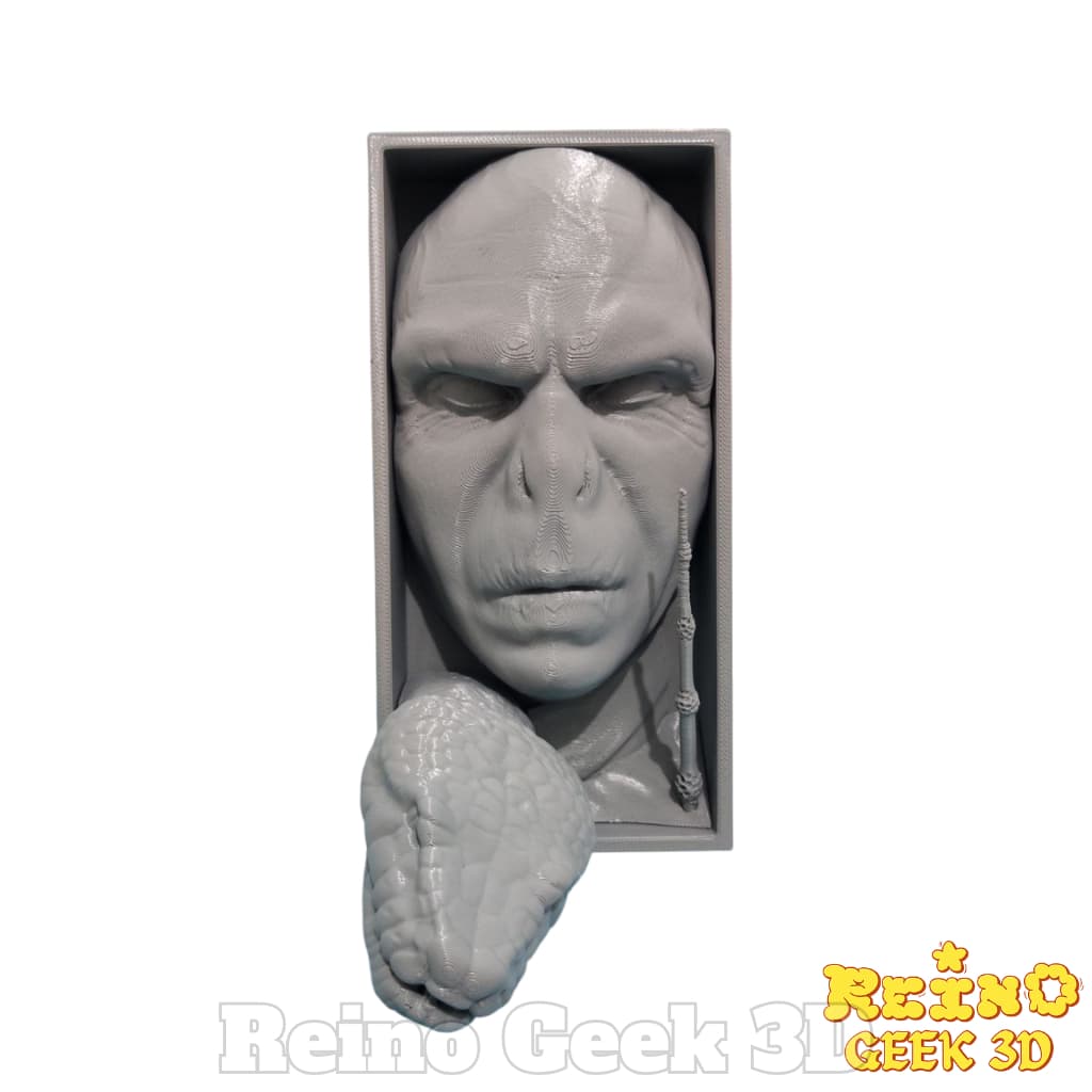Cantinho de Livros e Suporte de Parede Voldemort  17cm – Impressão 3D Geek Decorativa | Harry Potter