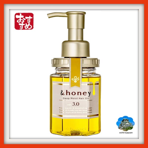 【Direto do Japão】&honey Deep Moist Hair Oil 3.0 100ml [O segredo é o teor de umidade do seu cabelo. Beleza orgânica hidratante] Para cabelos frescos e hidratados