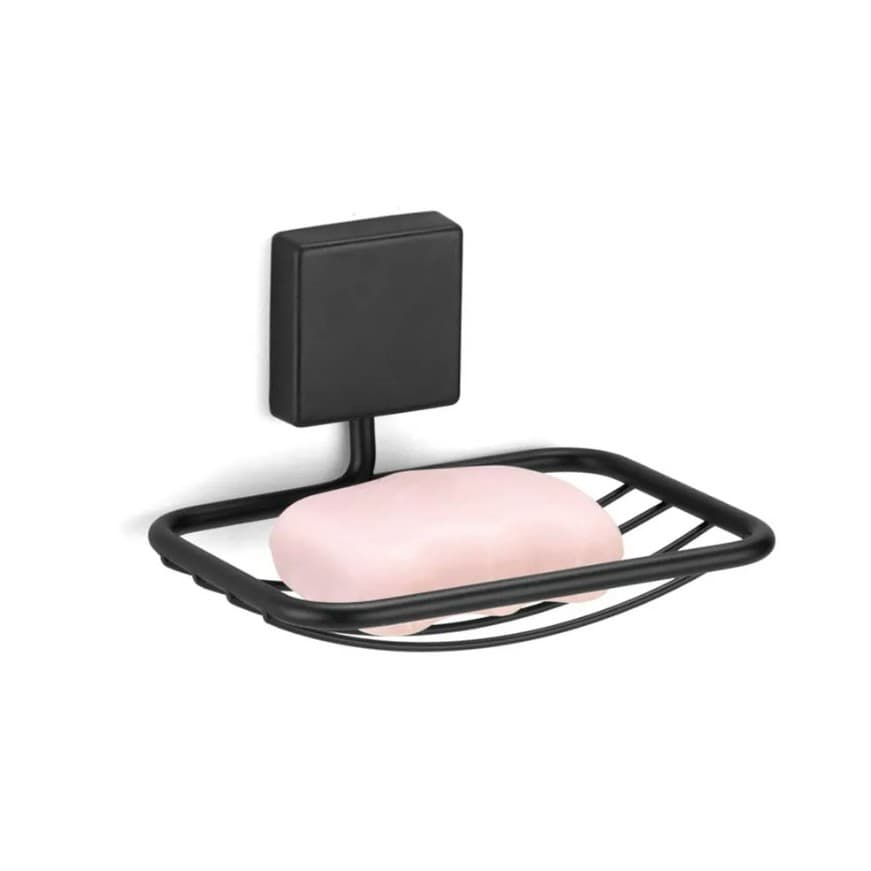 Saboneteira De Parede Elegance Black Preto - Arthi