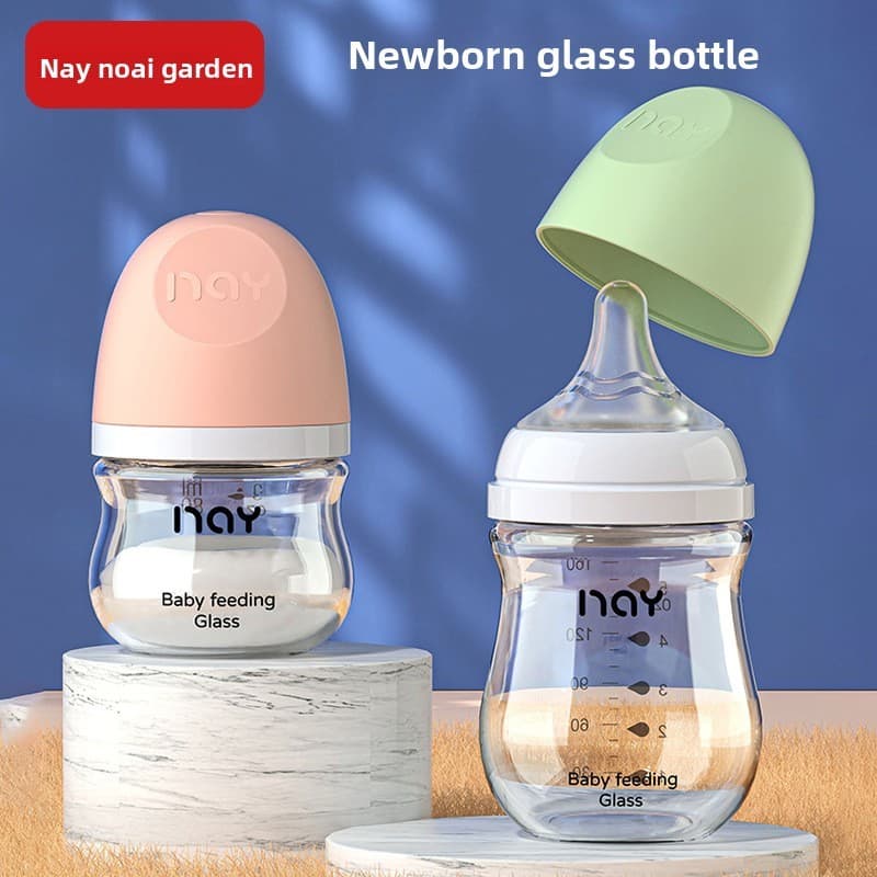 Mamadeira De Vidro Com Alto Teor De Borosilicato/Recém-Nascida De Amplo Calibre 80/160ml