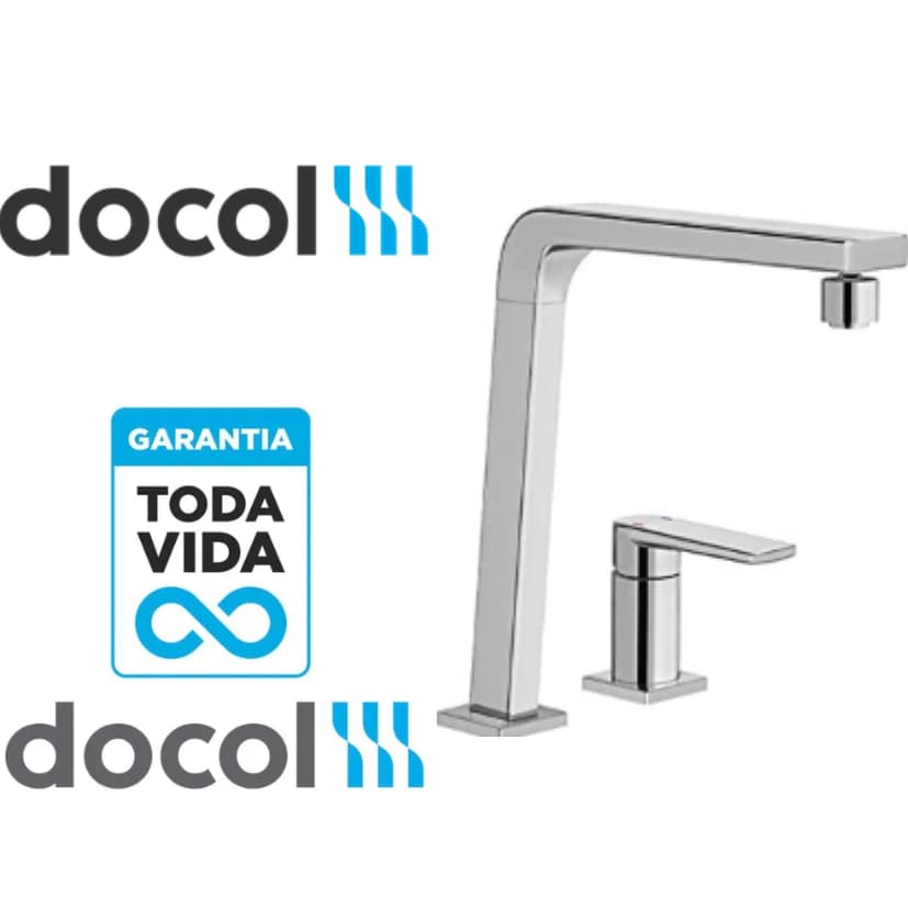Torneira de Cozinha Misturador Monocomando de Mesa Docol Bistrô Cromado