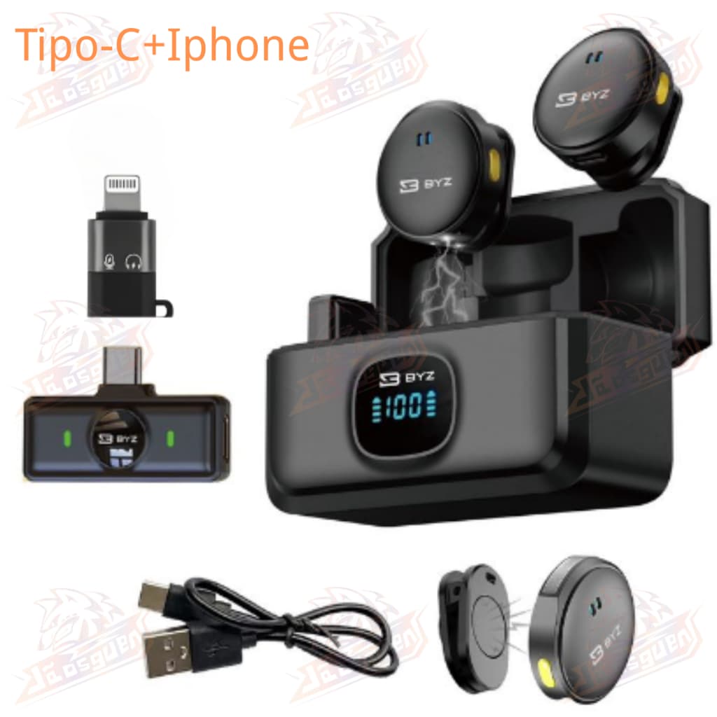 Microfone mini De Lapela Sem Fio Para iPhone/Android Profissional Magnético Redução de Ruído