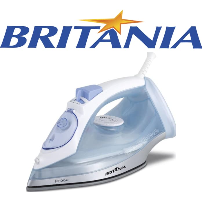 Ferro de Passar Roupa A Vapor Britânia Antiaderente Nano Ceramic Eco Azul Econômico 110v