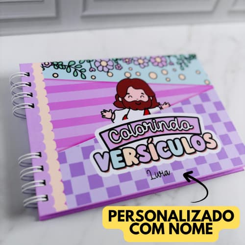 livro de colorir personalizado com nome | livro de colorir versículos | colorir versículos | caderno de colorir cristão
