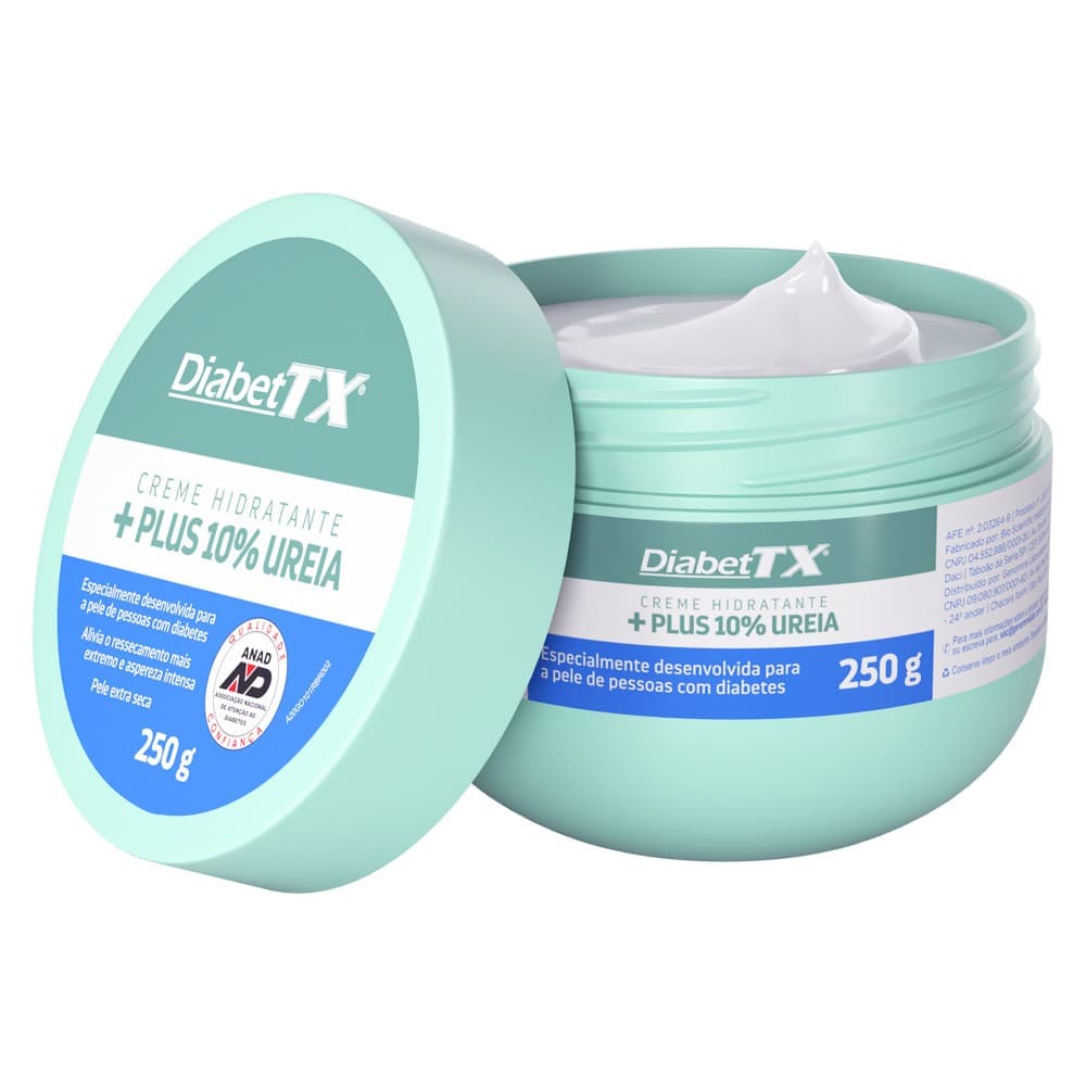 DiabetTx Creme Hidratante Plus 10% Uréia 250g - Pele extra seca