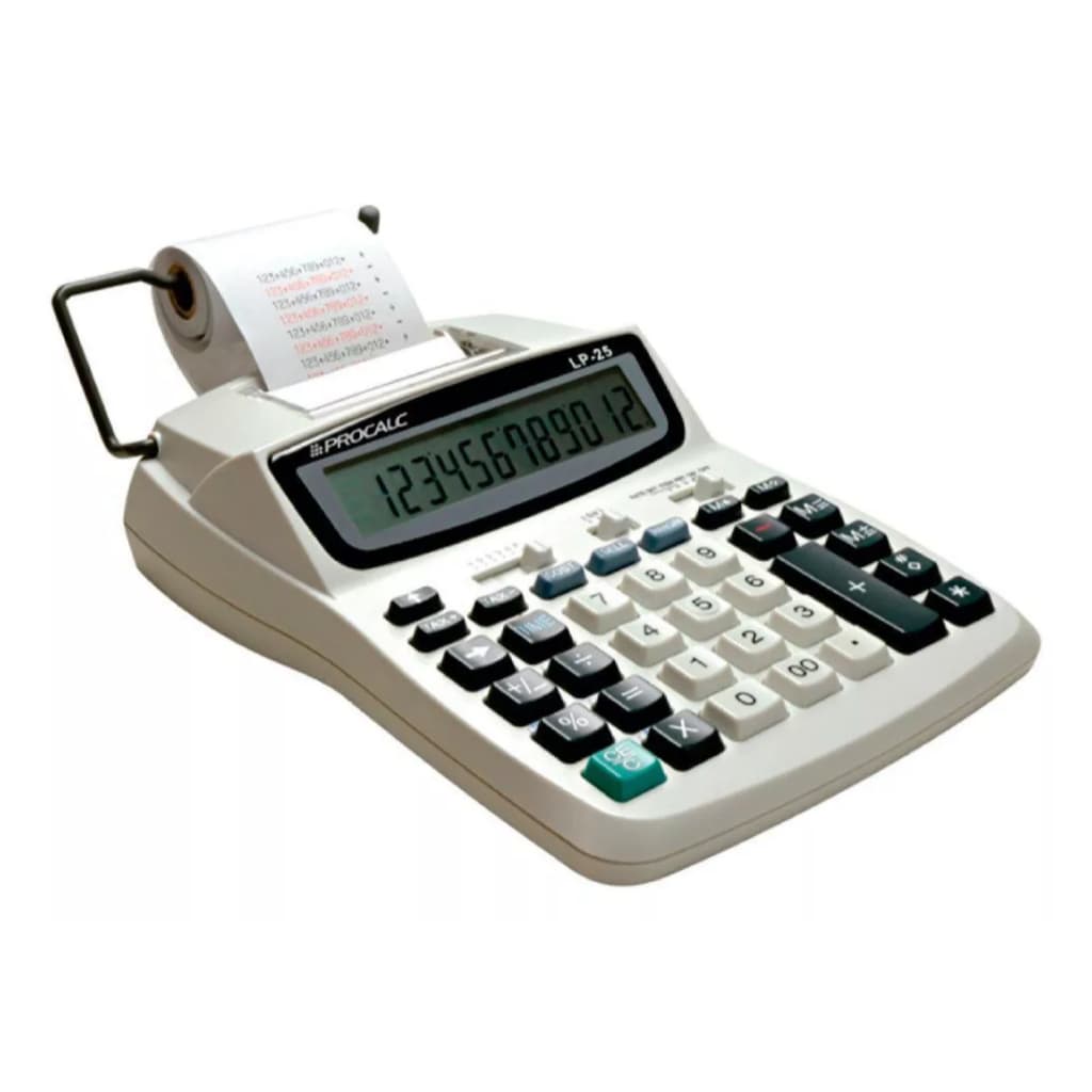 Calculadora de mesa c/bobina 12 digitos LP25 Procalc CX 1 UN