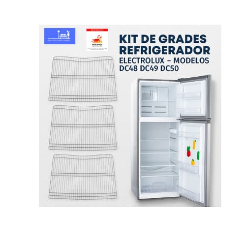 Grades Aramadas Geladeira Electrolux – Modelos DC48 DC49 DC50-Kit com 3