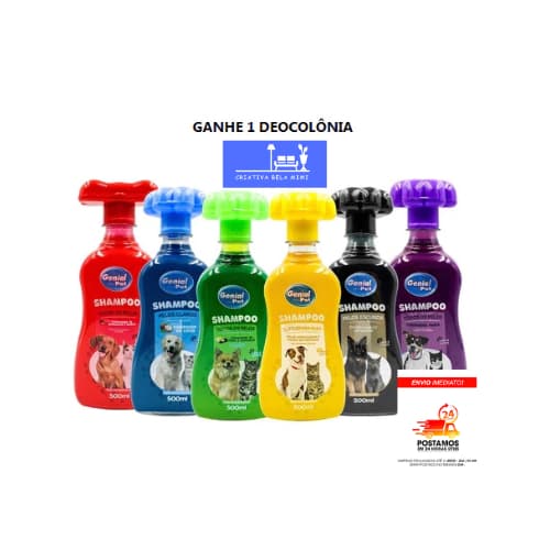 Shampoo Para Cães e Gatos 500ml - Filhotes Genial Pet