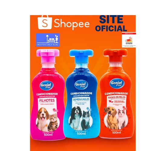 Condicionador Desembaraçador 500 ml – Maciez & Brilho para Pelos de Cachorro e Gato