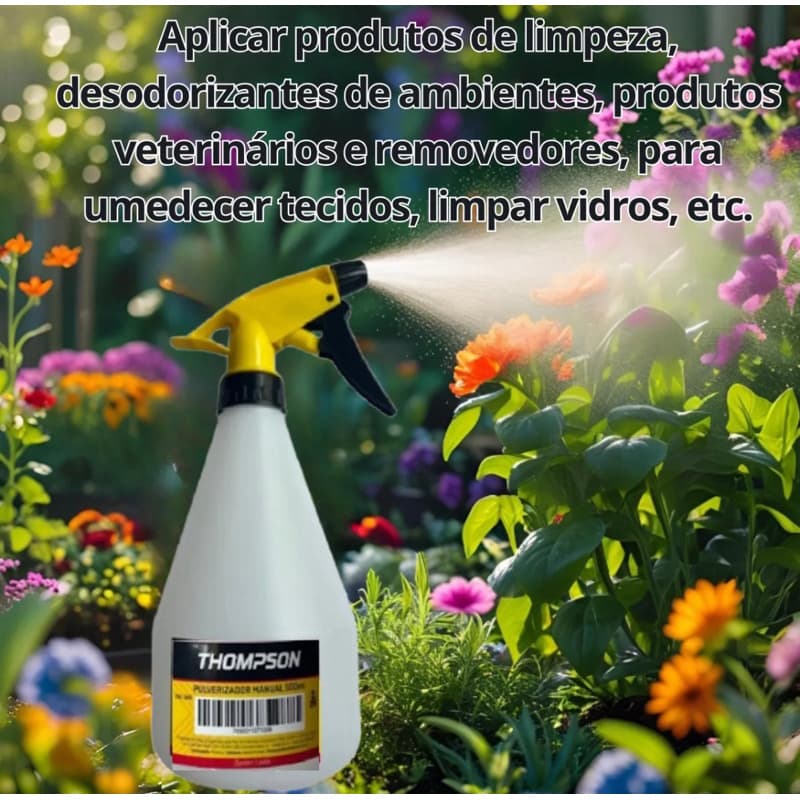 Pulverizador Borrifador Manual Pequeno 500ml Vonder Cor BrancoKit 5 Pulverizador Borrifador Manual Pequeno 500ml V