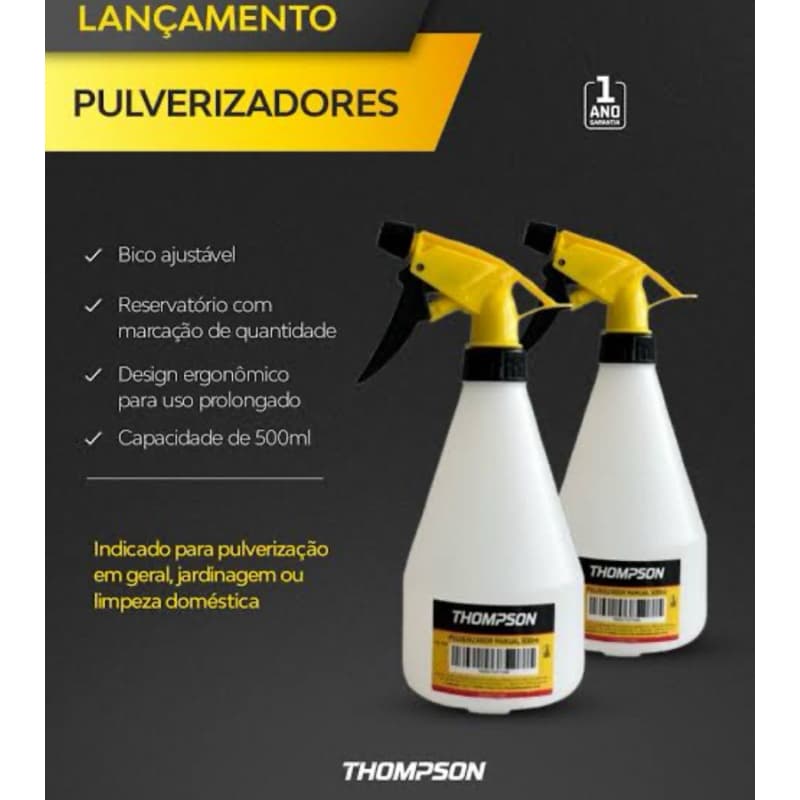 Kit 2 Pulverizador Borrifador Manual Pequeno 500ml Vonder é a solução ideal para quem busca praticidade