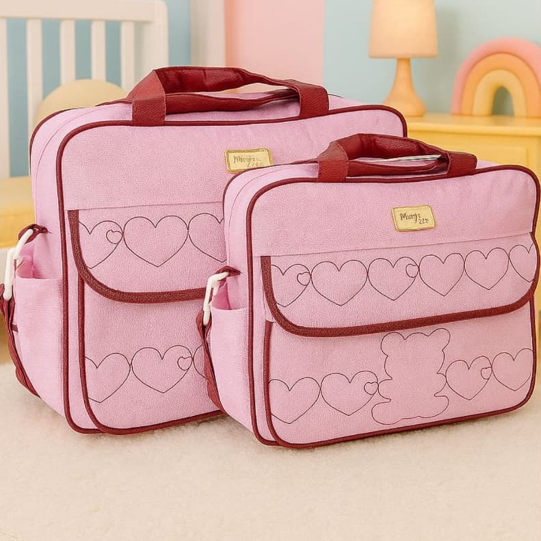 Kit Mala Maternidade 2 Bolsas Organização e Estilo para Fraldas do Bebê Viagem e Passeio